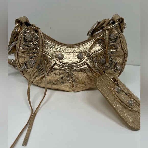 Balenciaga Le Cagole Rhinestone Bag XS Gold - Picture 2 of 8